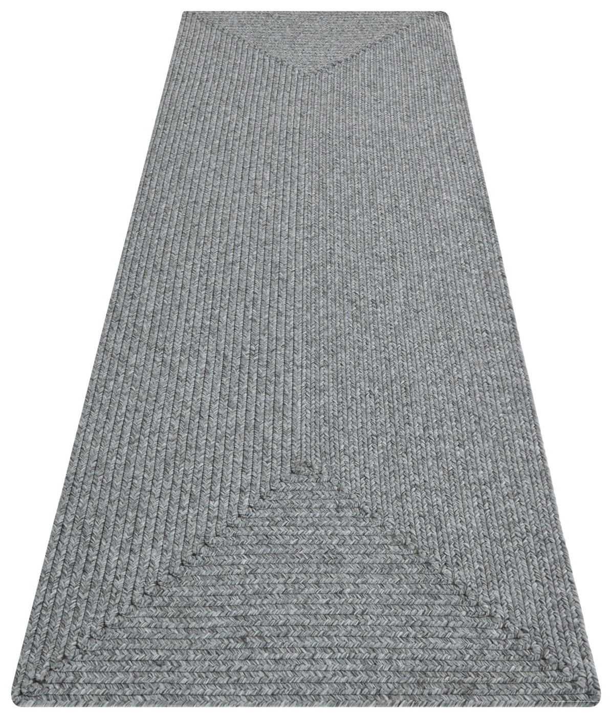 LÄUFER 80/200 cm Braided  - Hellgrau, Basics, Kunststoff (80/200cm)