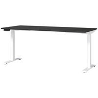 SCHREIBTISCH höhenverstellbar  - Graphitfarben/Weiß, MODERN, Holzwerkstoff/Metall (180/80/72-118cm) - Novel