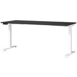 SCHREIBTISCH höhenverstellbar  - Graphitfarben/Weiß, MODERN, Holzwerkstoff/Metall (180/80/72-118cm) - Novel