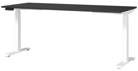 SCHREIBTISCH höhenverstellbar - Graphitfarben/Weiß, MODERN, Holzwerkstoff/Metall (180/80/72-118cm) - Novel