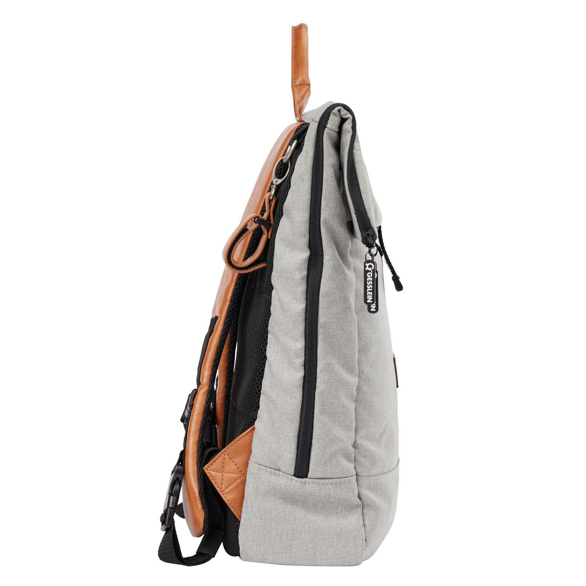 WICKELRUCKSACK N° 6 Rosé/Tabak  - Altrosa/Braun, Basics, Textil (31/45/12cm) - Gesslein