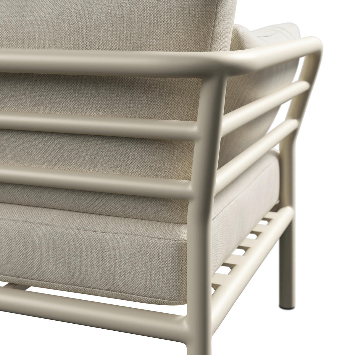 LOUNGESESSEL Sandfarben, Beige Aluminium  - Sandfarben/Beige, Design, Textil/Metall (83/69/93cm) - Amatio