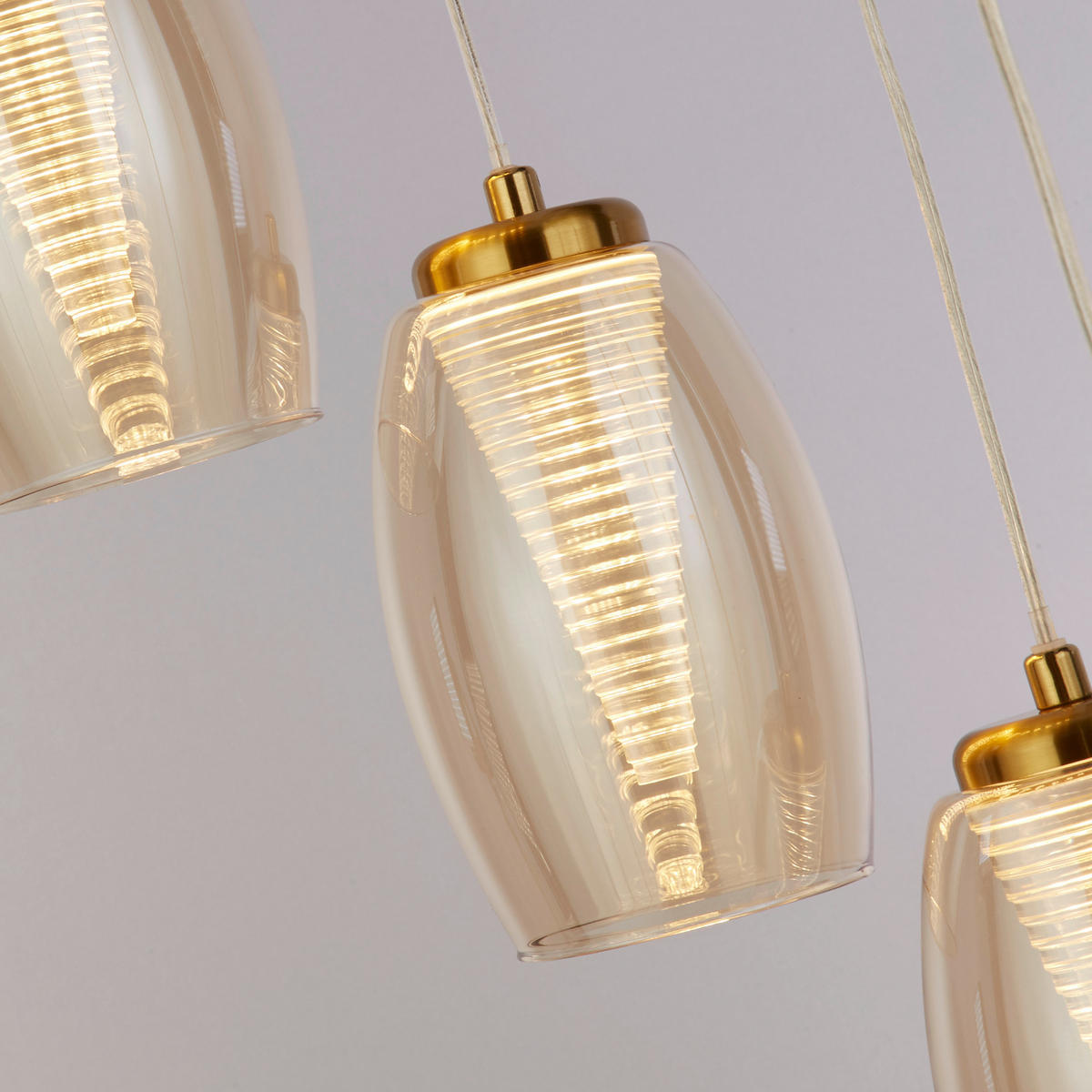 VISEČA LED-SVETILKA  Cyclone 5.33 W/4486 lm/3000 K/220-240 V/ - barve šampanjca, Design, kovina/umetna masa (52/200cm)