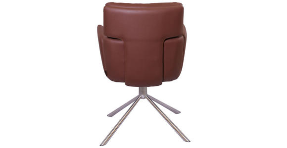 ARMLEHNSTUHL in Stahl Mikrofaser - Edelstahlfarben/Rostfarben, Design, Textil/Metall (60/92/67cm) - Novel
