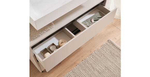 WASCHBECKENUNTERSCHRANK 100/60/36 cm  - Kaschmir/Schwarz, LIFESTYLE, Holzwerkstoff/Metall (100/60/36cm) - Xora