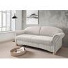 2,5-SITZER in Mikrofaser Weiss  - Wildeiche/Weiss, Konventionell, Holz/Textil (198/84/80cm) - Livetastic