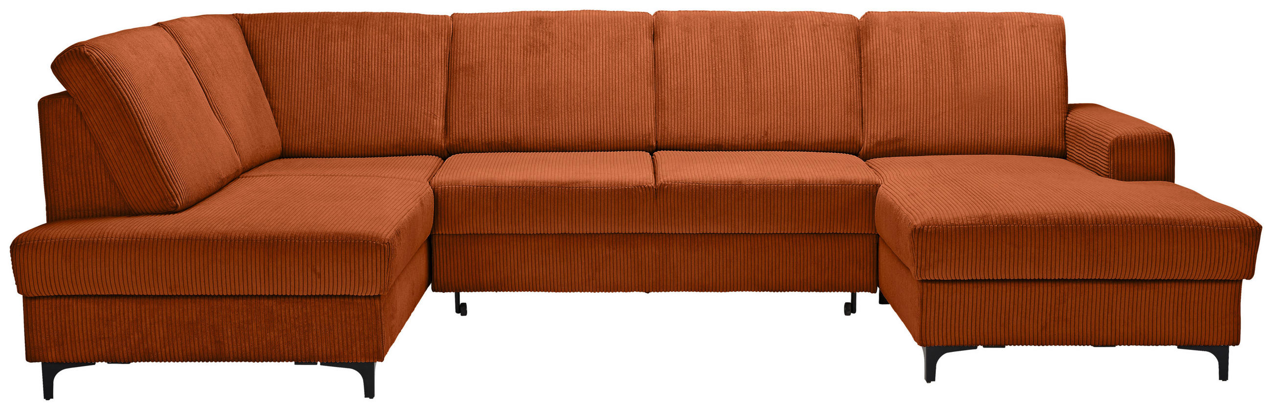 SOFFA i manchester terrakotta  - svart/terrakotta, Klassisk, metall/textil (185/317/167cm) - Livetastic