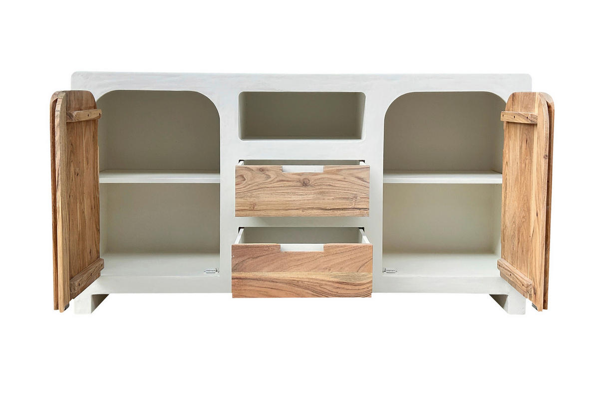 SIDEBOARD 150/80/40 cm  - Naturfarben/Weiß, Design, Holz/Holzwerkstoff (150/80/40cm) - MID.YOU