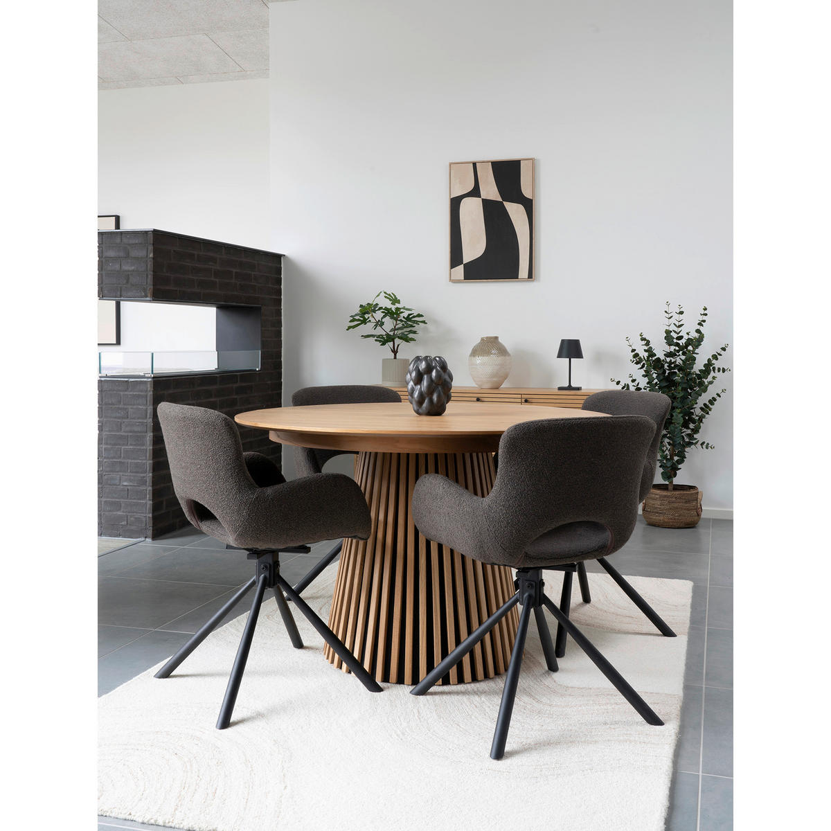 VASE  - Schwarz, Design, Keramik (14/19/15cm)