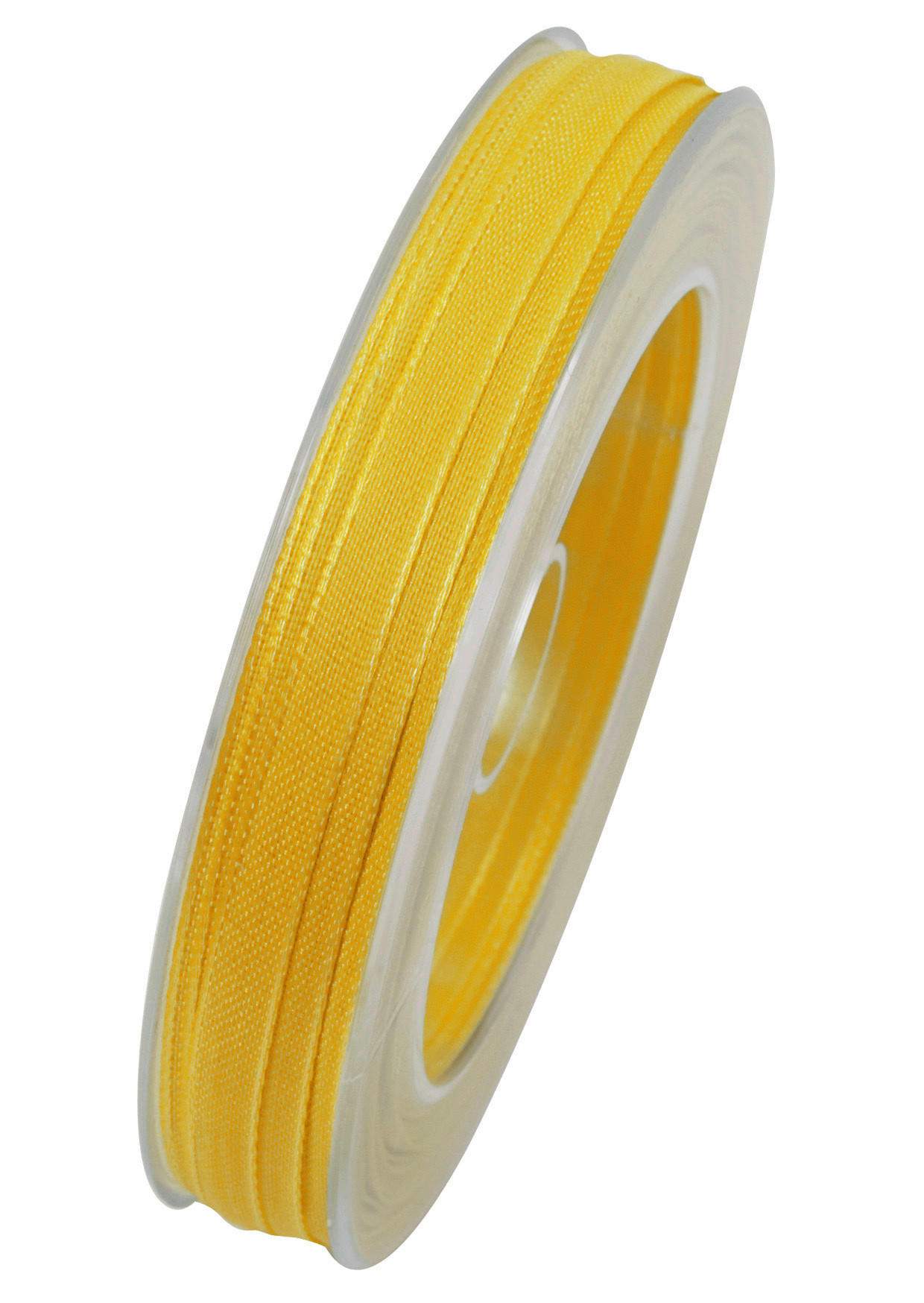 GESCHENKBAND  - Gelb, Basics, Kunststoff (0,6cm)