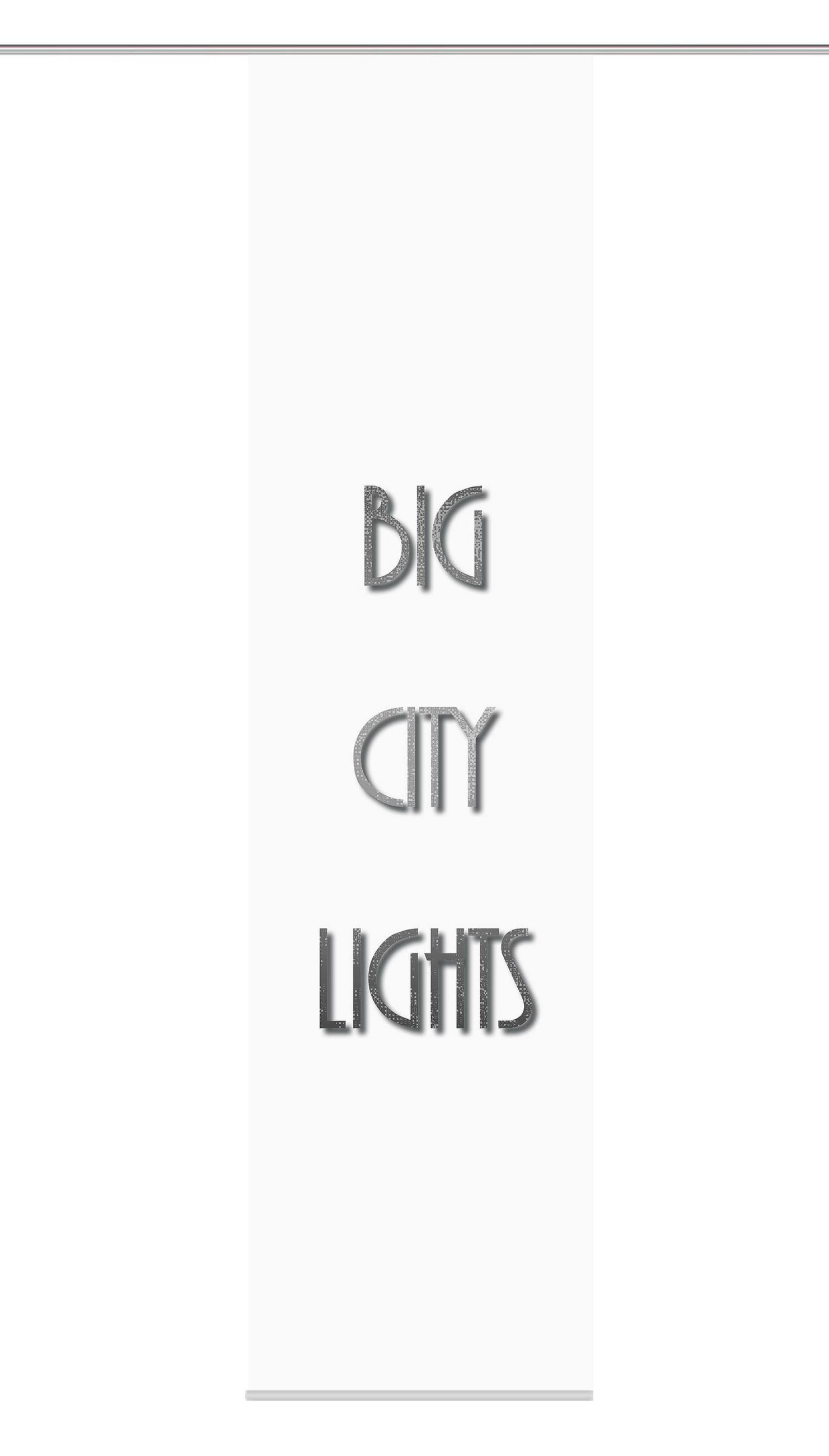 Flächenvorhang in Schwarz, Weiß