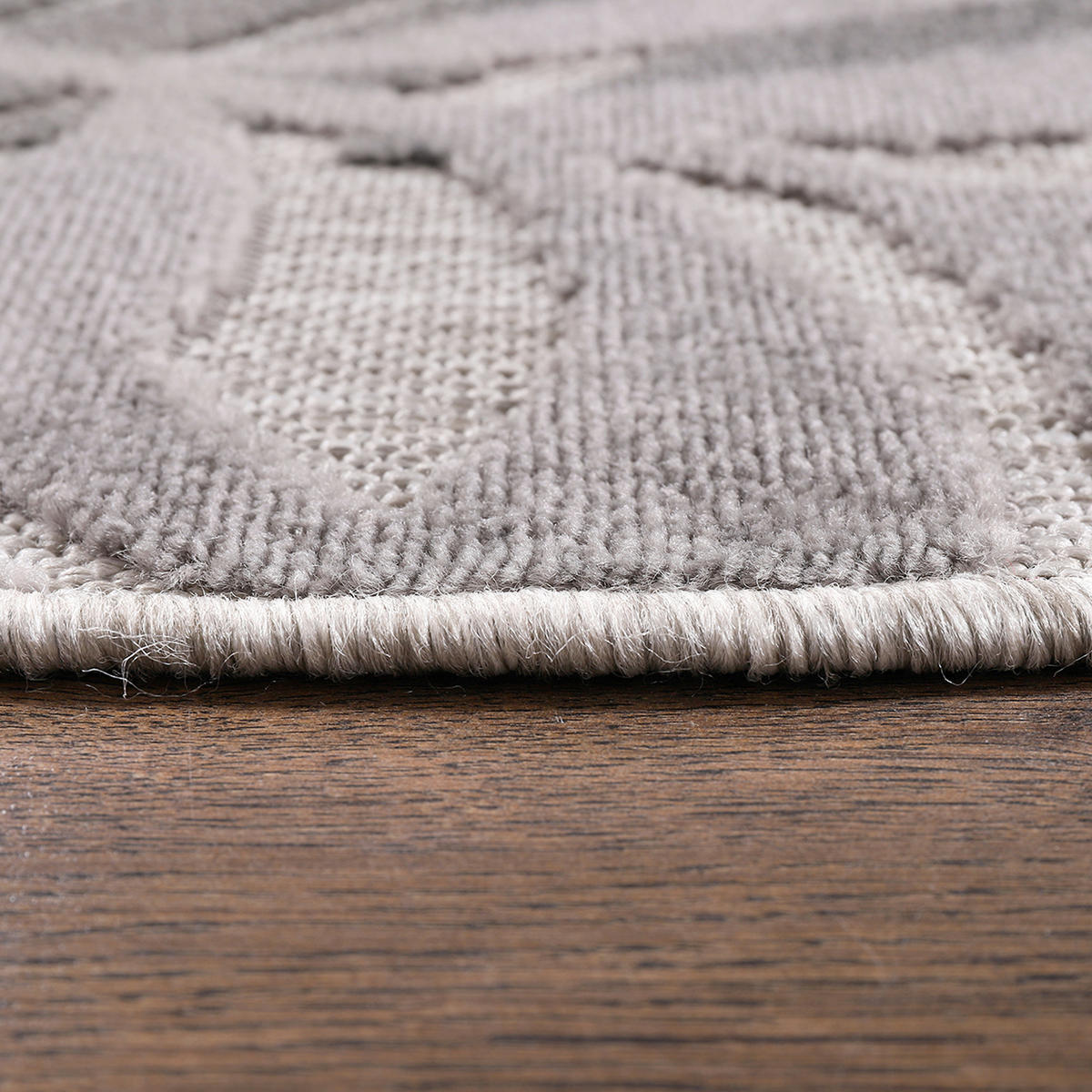 TEPIH ZA UNUTAR./VANJ. UPORAB 120/120 cm   siva  Floral  - siva, Lifestyle, tekstil/plastika (120/120cm)