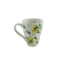 CEAȘCĂ DE CAFEA 300 ml  - galben/alb, Trend, ceramică (8/12,5/5cm) - Ambia Home