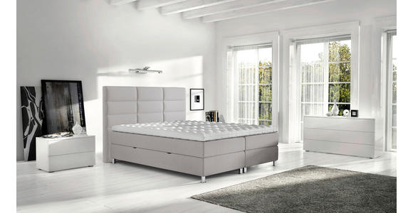 BOXBETT 140/200 cm  in Grau  - Chromfarben/Grau, KONVENTIONELL, Textil/Metall (140/200cm) - Carryhome