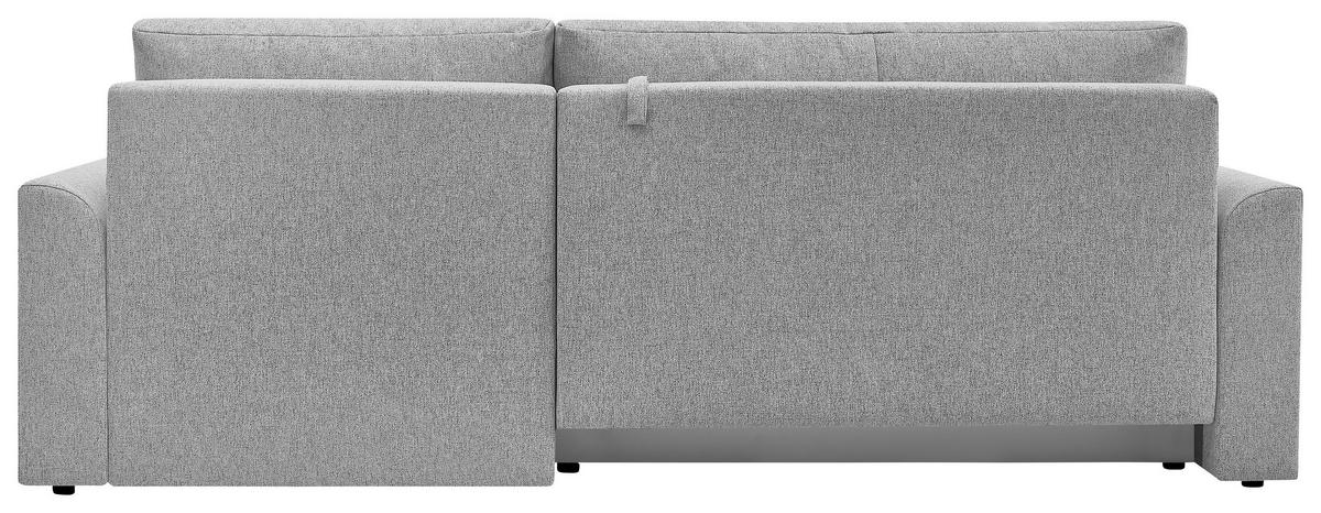 ECKSOFA KIMMY Hellgrau Flachgewebe Zierkissen, Rückenkissen, Bettkasten  - Hellgrau/Schwarz, Design, Kunststoff/Textil (233/146cm) - P & B