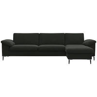 ECKSOFA Waldgrün Flachgewebe  - Waldgrün/Schwarz, Design, Textil/Metall (274/159cm) - Livetastic