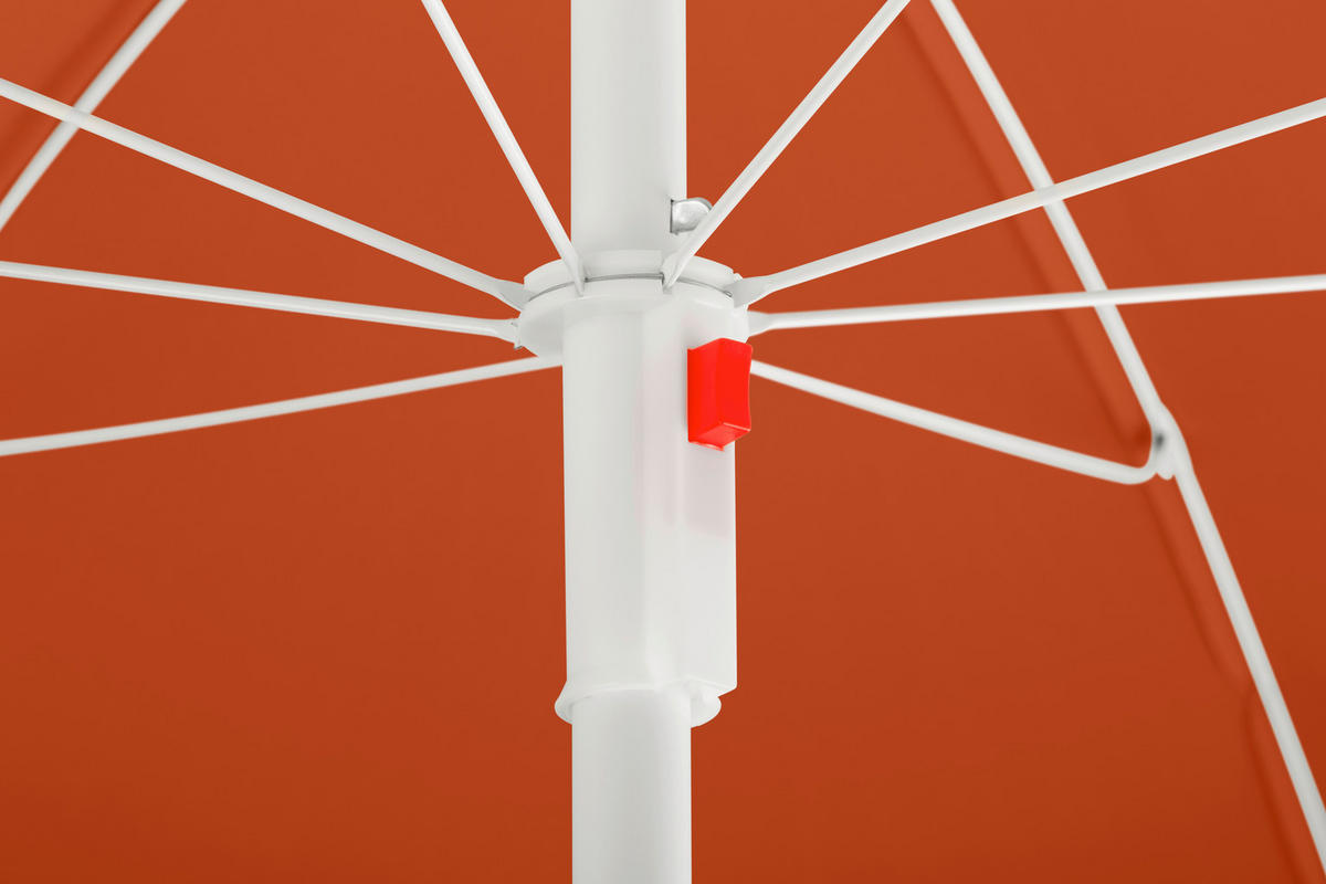 SLUNEČNÍK 200/215/200 cm - bílá/terracotta, Basics, kov/textil (200/215/200cm) - Schneider