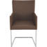 SCHWINGSTUHL in Metall, Leder Braun, Edelstahlfarben - Edelstahlfarben/Braun, Design, Leder/Metall (54/90,5/63cm) - Bert Plantagie SCHWINGSTUHL in Metall, Leder Braun, Edelstahlfarben - Edelstahlfarben/Braun, Design, Leder/Metall (54/90,5/63cm) - Bert Plantagie