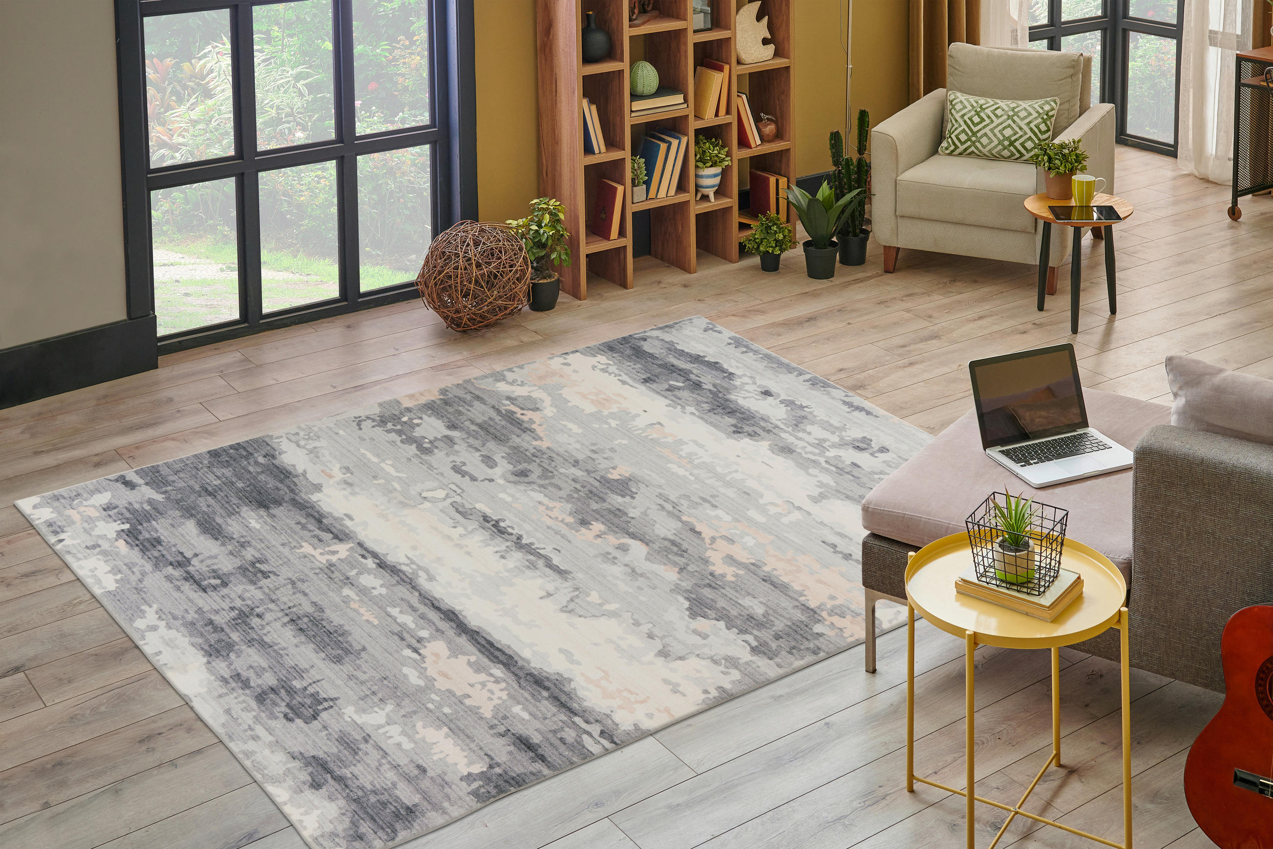 TEPPICH 80/150 cm Ilena 325 Grau Grau  - Grau, KONVENTIONELL, Kunststoff/Textil (80/150cm)