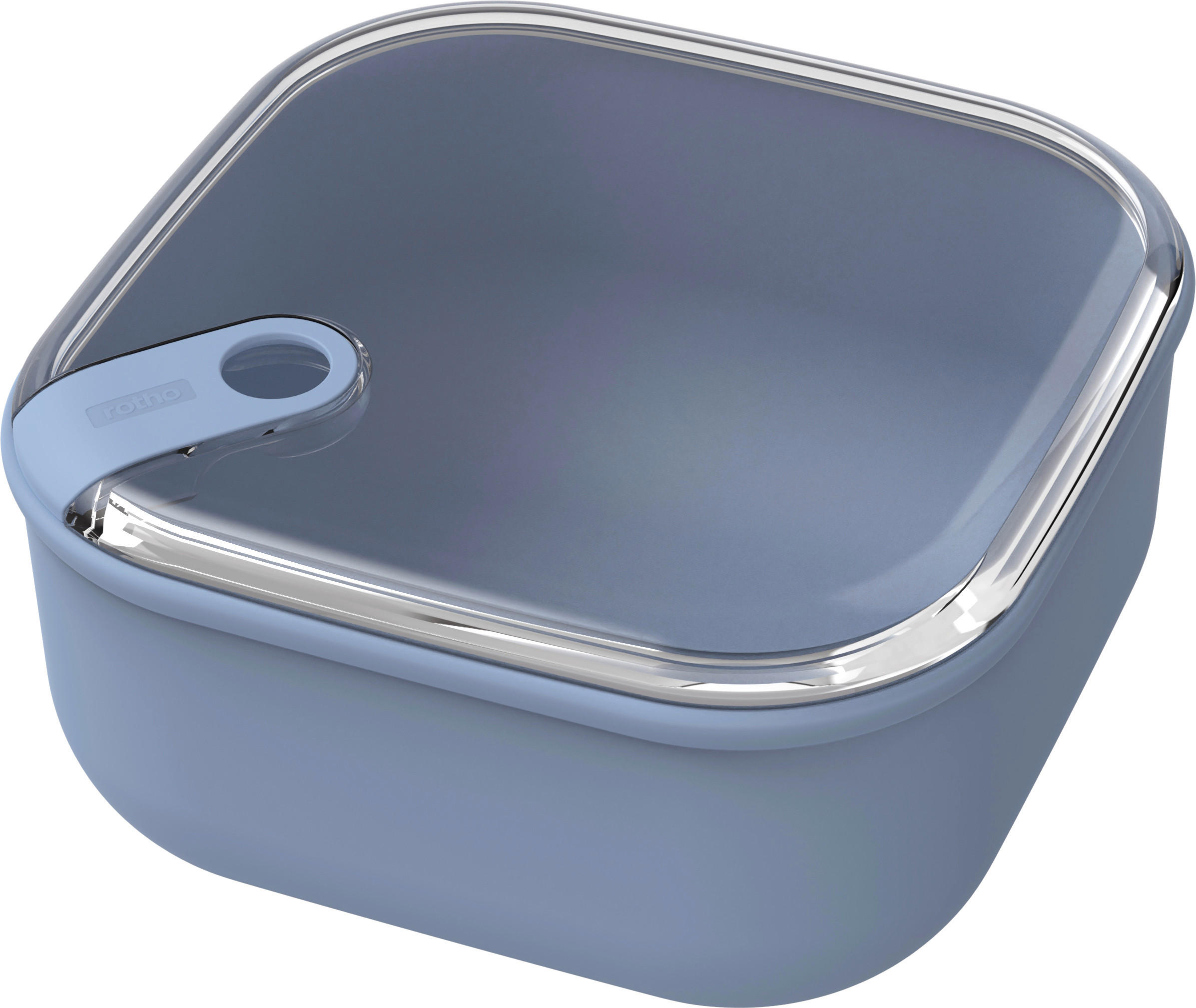 FRISCHHALTEDOSE Ela 1 L  - Blau/Transparent, Basics, Kunststoff (19,5/19,5/10,5cm) - Rotho