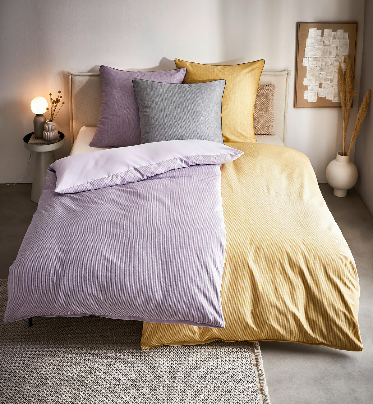KISSENHÜLLEN-SET 40/80 cm  - Mauve, Basics, Textil (40/80cm) - Bio:Vio