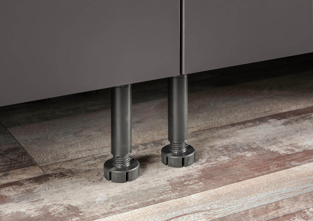 ECKKÜCHE 170/370 cm  in Weiß Hochglanz  - Weiß Hochglanz/Alufarben, LIFESTYLE, Holzwerkstoff/Kunststoff (170/370cm) - Respekta
