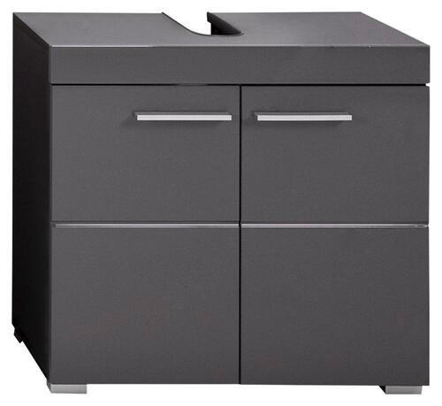 WASCHBECKENUNTERSCHRANK 60/56/34 cm  - Silberfarben/Grau, MODERN, Holzwerkstoff/Kunststoff (60/56/34cm) - MID.YOU