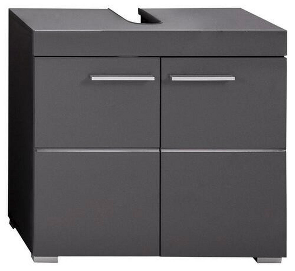 WASCHBECKENUNTERSCHRANK 60/56/34 cm  - Silberfarben/Grau, MODERN, Holzwerkstoff/Kunststoff (60/56/34cm) - MID.YOU