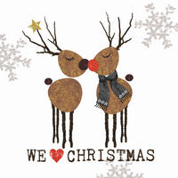 SERVIETTE    - Multicolor, Basics, Papier (17.5/17.5cm)