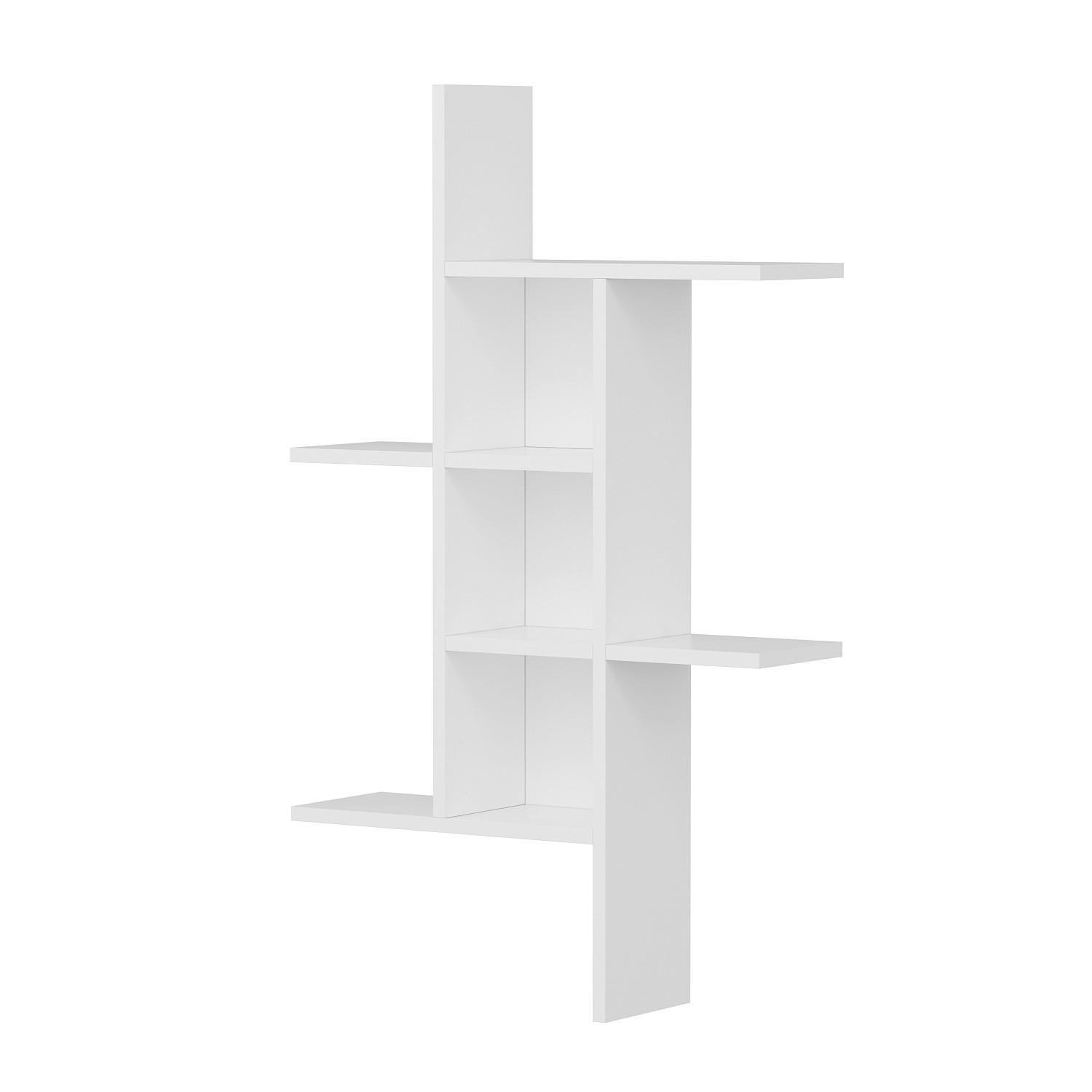 WANDREGAL  - Weiß, Design, Holzwerkstoff (68/113/20cm) - Livetastic