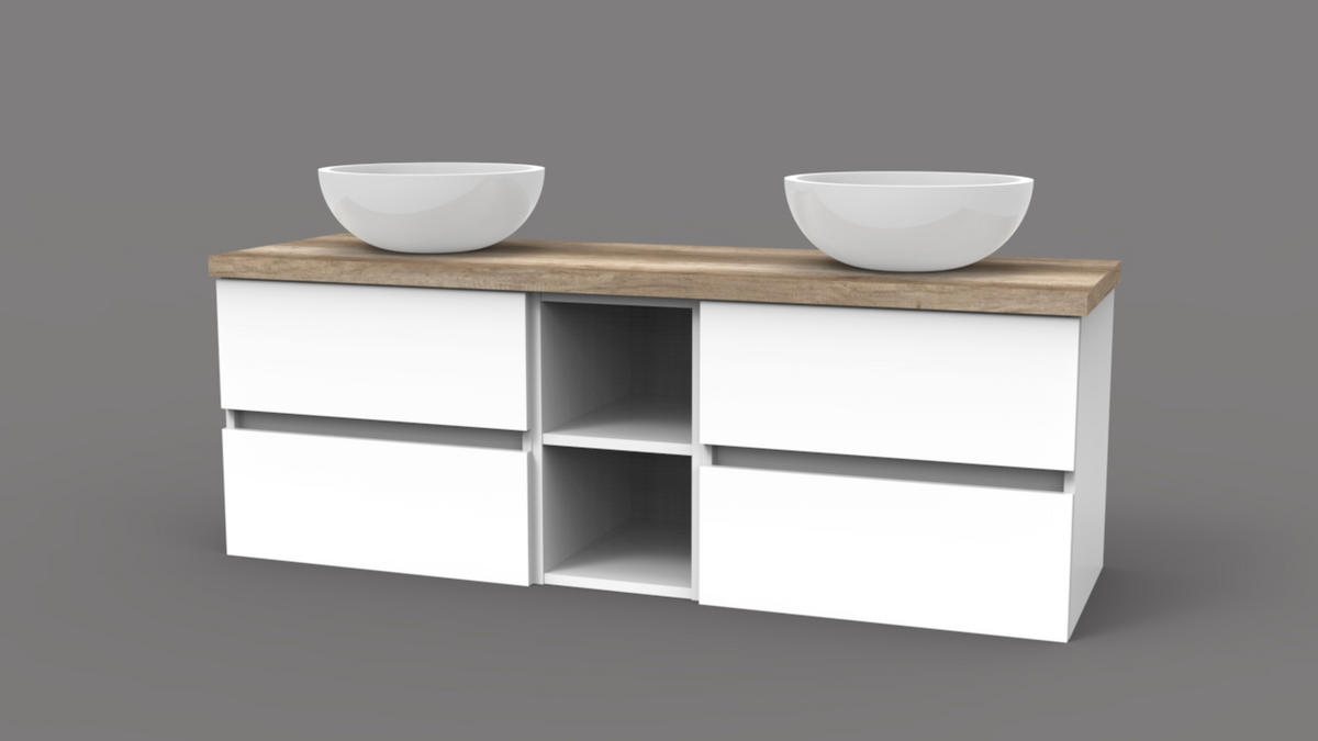 PLOČA ZA UGRADNI UMIVAONIK - Moderno, drvo (85/64cm)