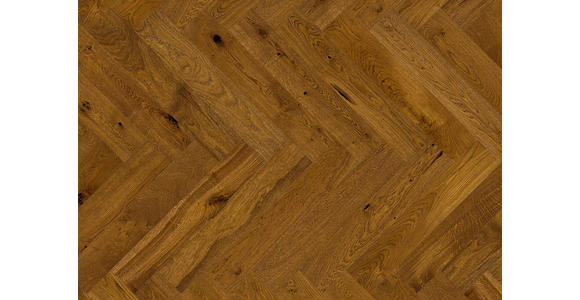 FISCHGRÄT Eiche Brown Sugar per m² - Eichefarben, Design, Holz (72,5/13/1,4cm) - Ambiente