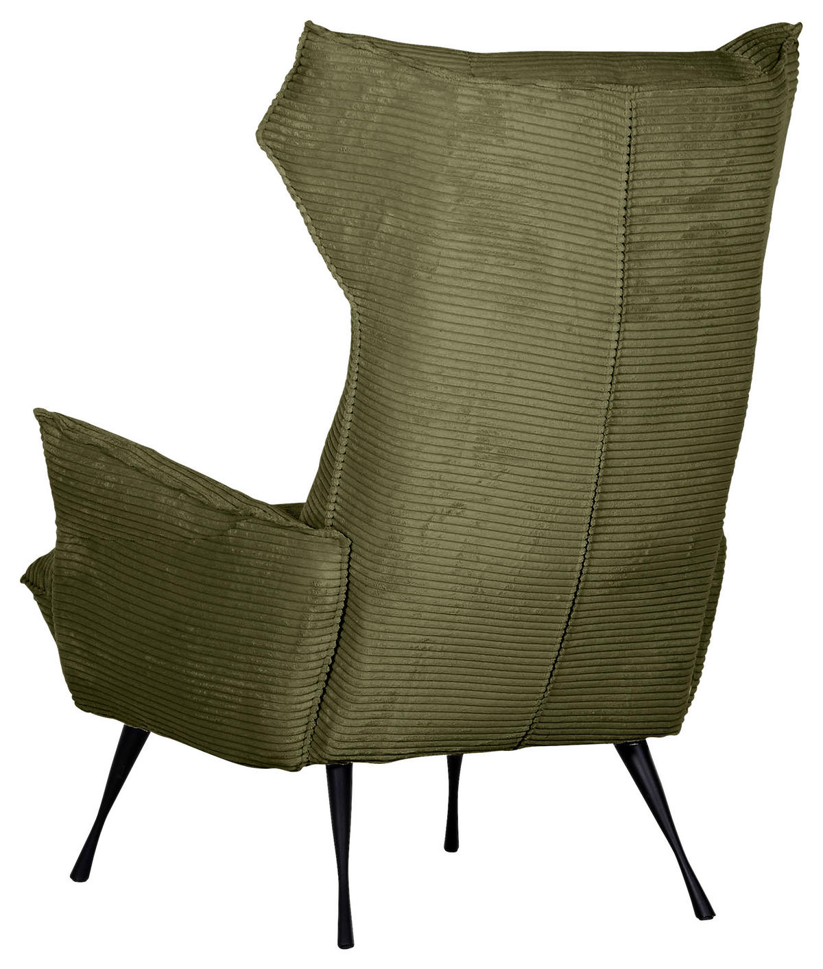 OHRENSESSEL in Cord Dunkelgrün  - Dunkelgrün/Schwarz, Konventionell, Textil/Metall (83/110/92cm) - MID.YOU