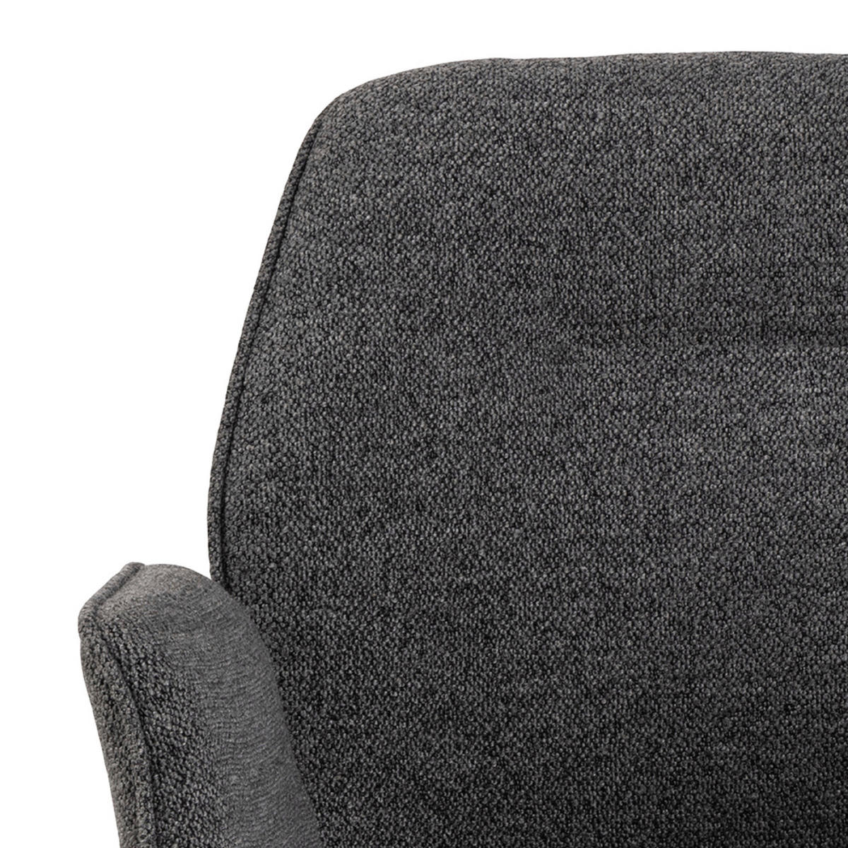 STOLICA S NASLONOM ZA RUKE  antracit  tekstil      - crna/antracit, Design, tekstil/metal (60,5/91/62cm) - MID.YOU