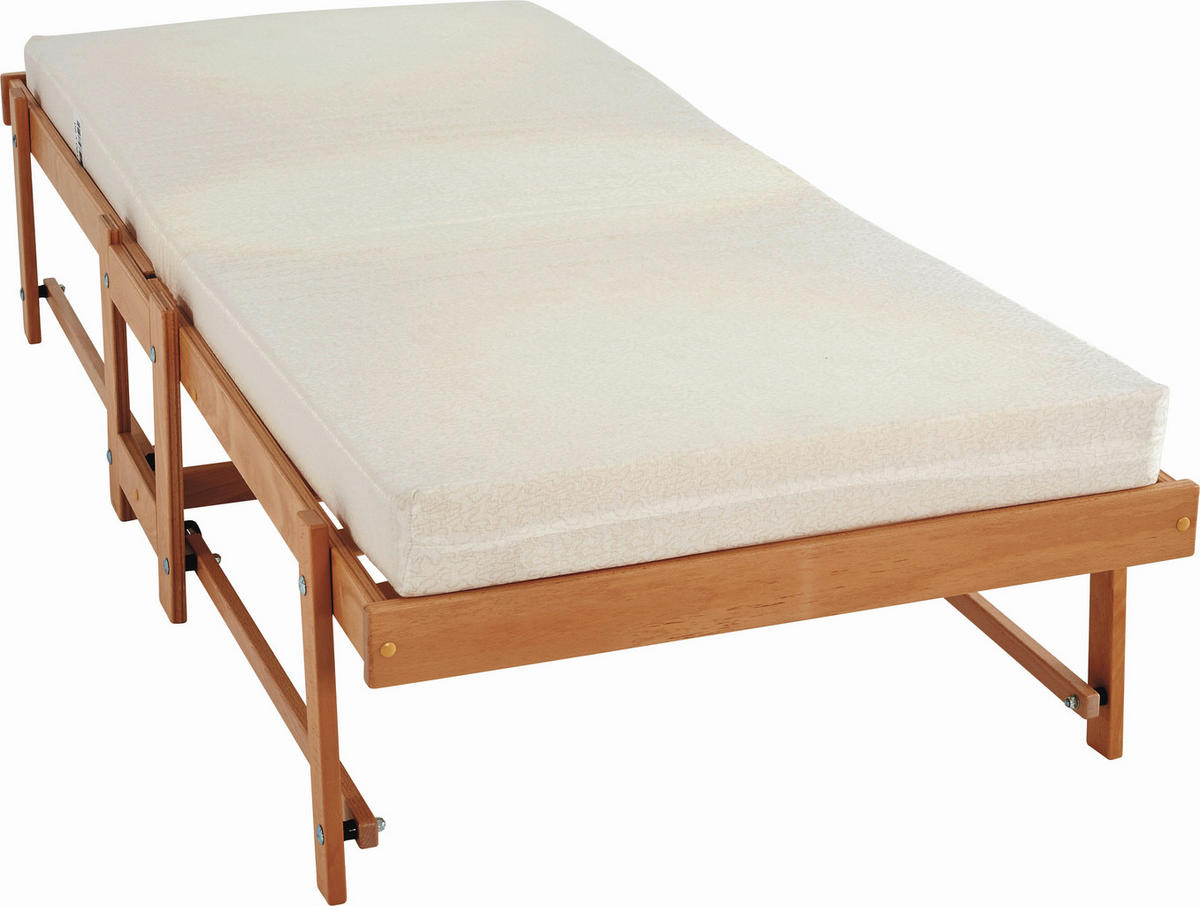 KLAPPBETT 80/190 cm,  in  - Buchefarben, Basics, Holz/Textil (80/190cm) - Livetastic