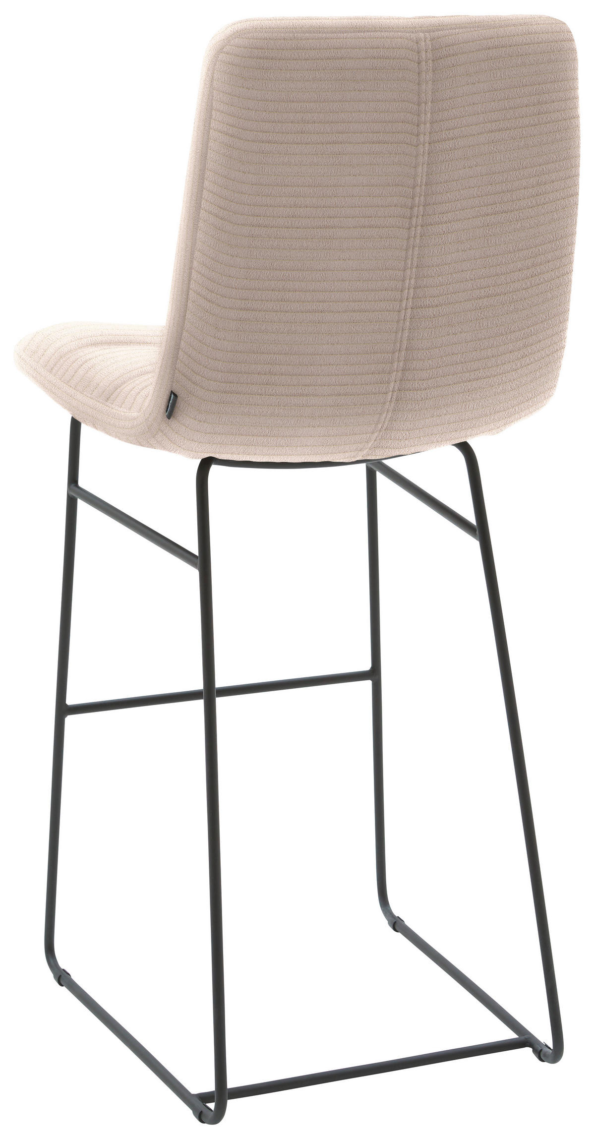 BARHOCKER in Textil Taupe  - Taupe/Schwarz, Design, Textil/Metall (52/122/66cm) - Dieter Knoll