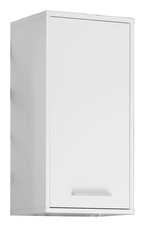 FALISZEKRÉNY 38/72/23 cm  - alumínium színű/fehér, Design, műanyag/faalapú anyag (38/72/23cm) - Xora