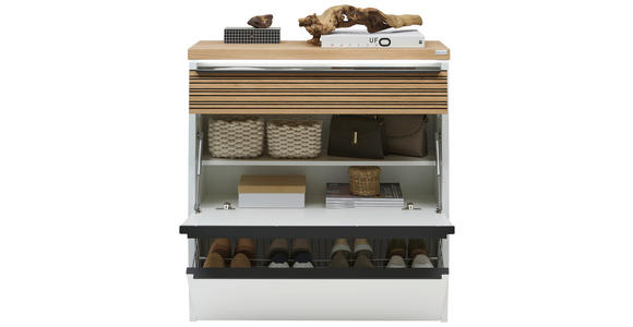 SCHUHKIPPER  in 92/96/31 cm  - Eichefarben/Anthrazit, Design, Holz/Holzwerkstoff (92/96/31cm) - Dieter Knoll