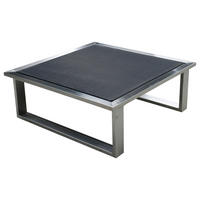 LOUNGEHOCKER 73,5/28/73,5 cm Edelstahl  - Edelstahlfarben/Grau, Design, Textil/Metall (73,5/28/73,5cm) - Zebra 