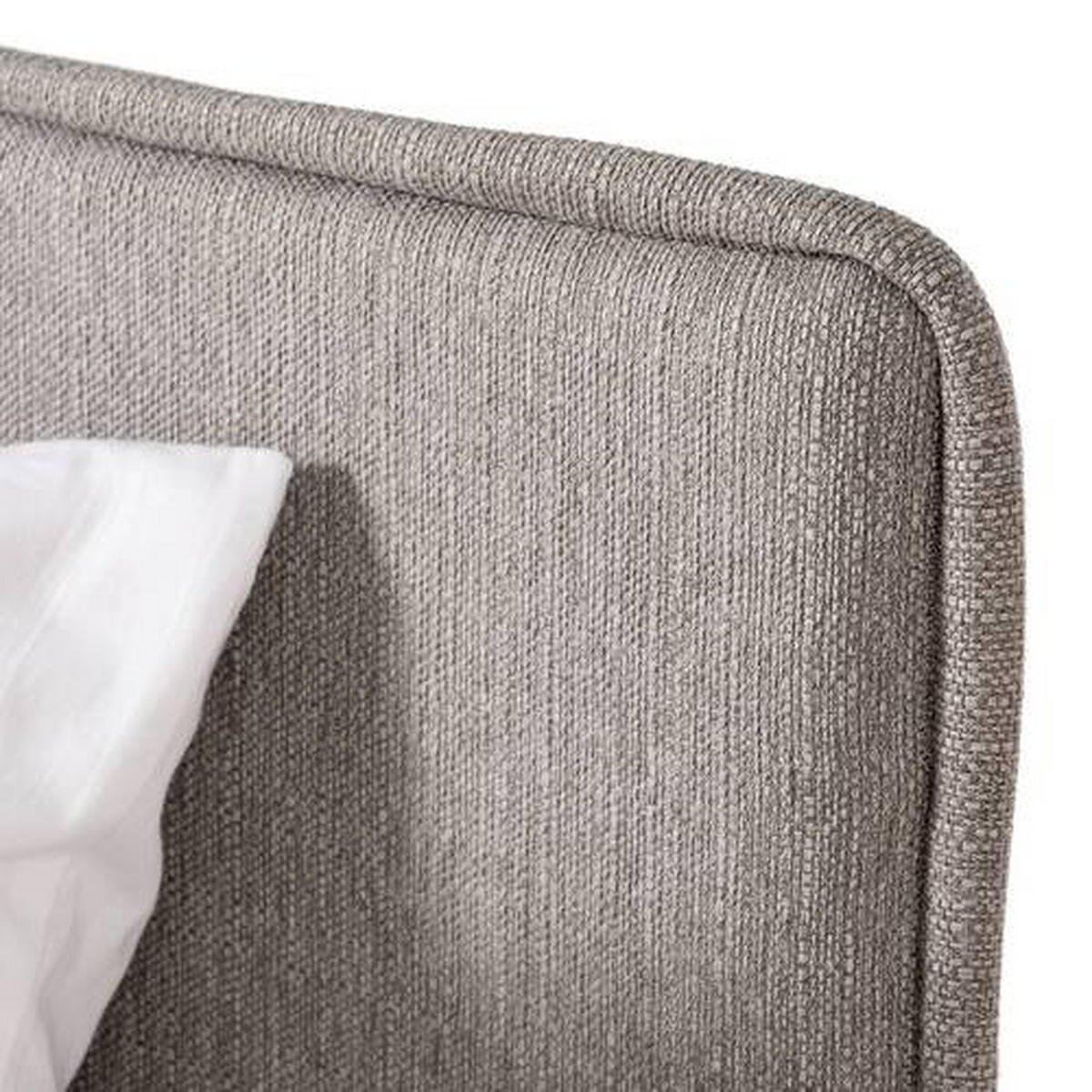 BETT 180/200 cm,  in Wildeiche, gepolstertes Kopfteil, Befestigungsmaterial,  - Wildeiche/Hellgrau, Natur, Holz (180/200cm) - home24