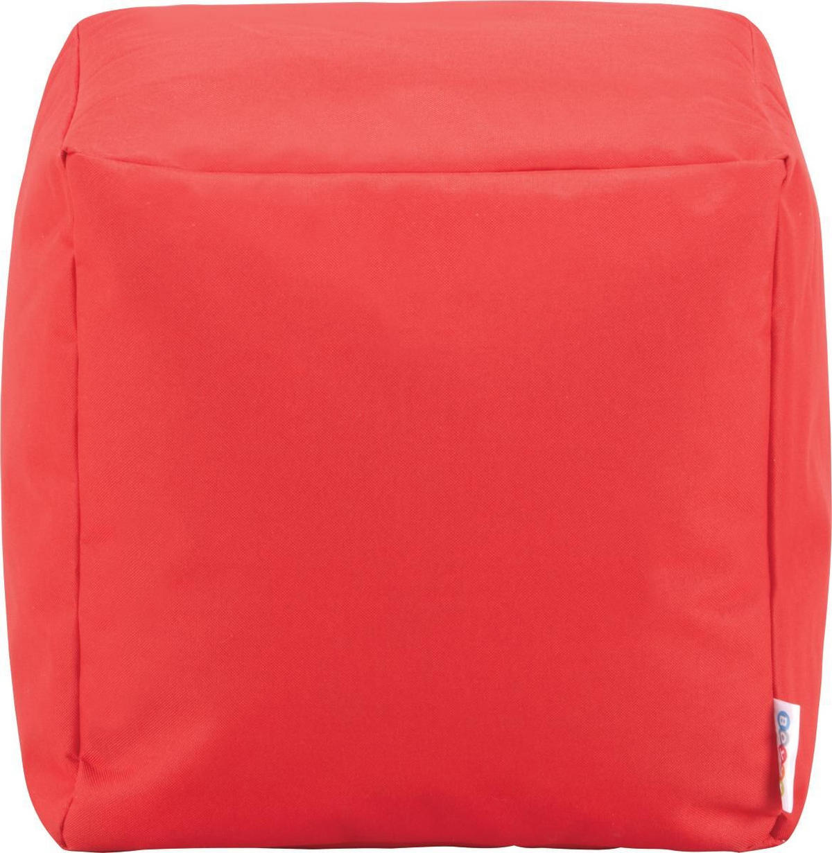 TABURETKA V TVARE KOCKY, 40/40/40 cm - červená, Design, textil (40/40/40cm) - Boxxx