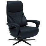 RELAXSESSEL in Leder Dunkelblau  - Schwarz/Dunkelblau, Design, Leder/Metall (75/106/88cm) - Dieter Knoll