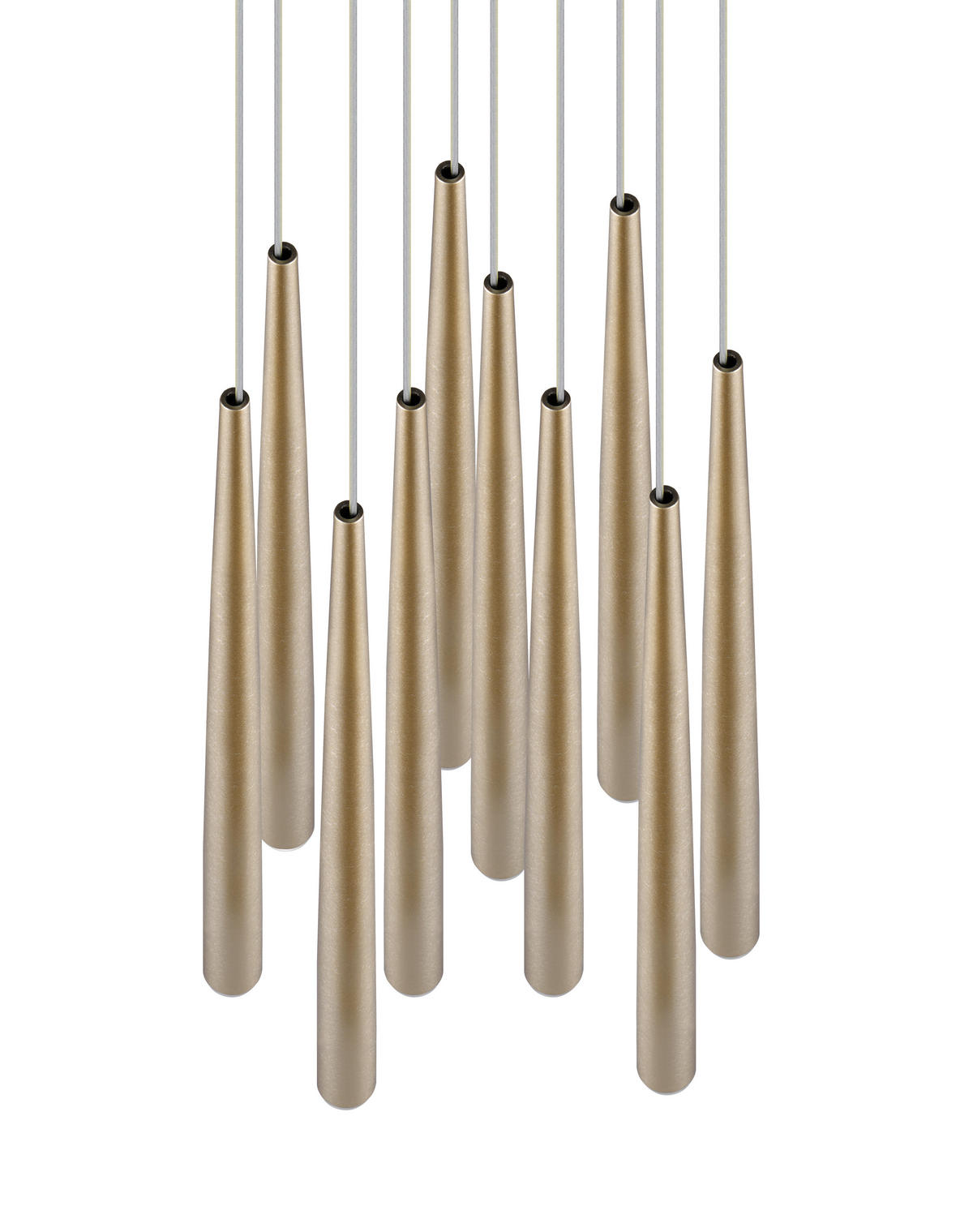 LED-HÄNGELEUCHTE 30/150 cm    - Goldfarben, Design, Metall (30/150cm) - Trio Leuchten