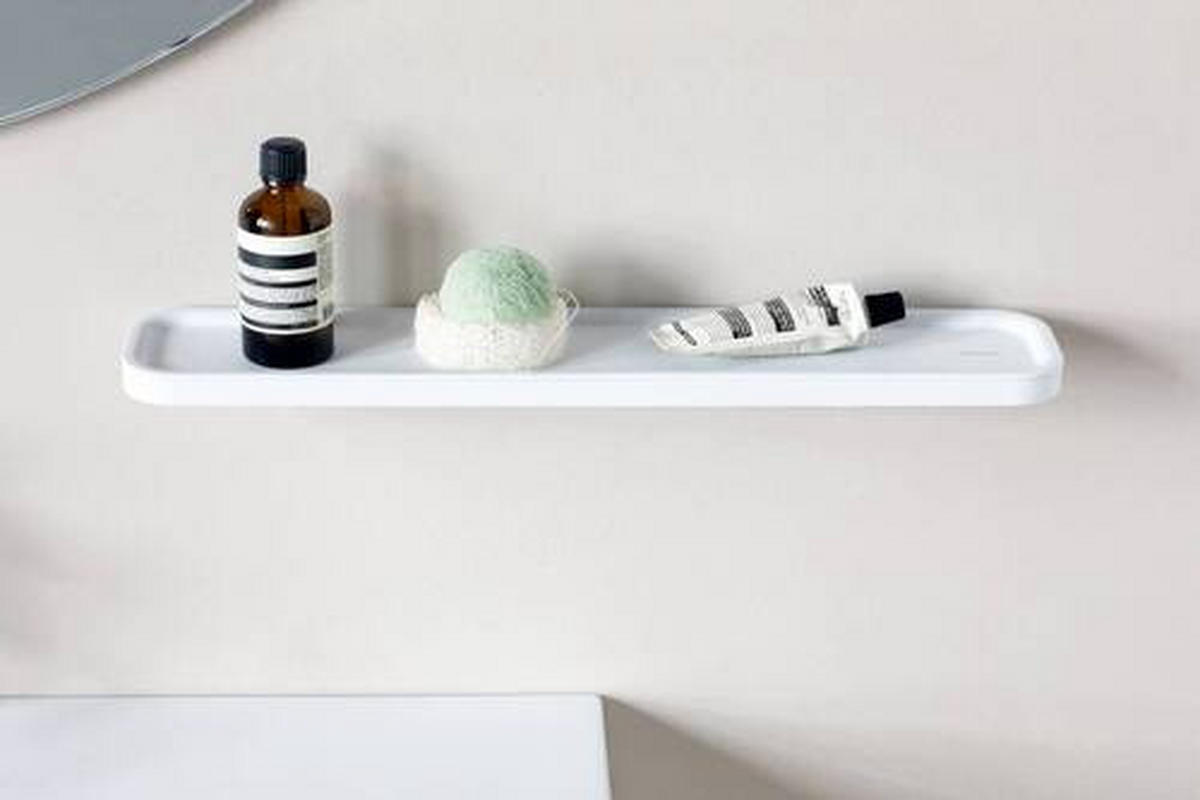 BADEZIMMERREGAL 42.1/4.4/8.6 cm  - Weiß, Basics, Metall (42.1/4.4/8.6cm) - Brabantia