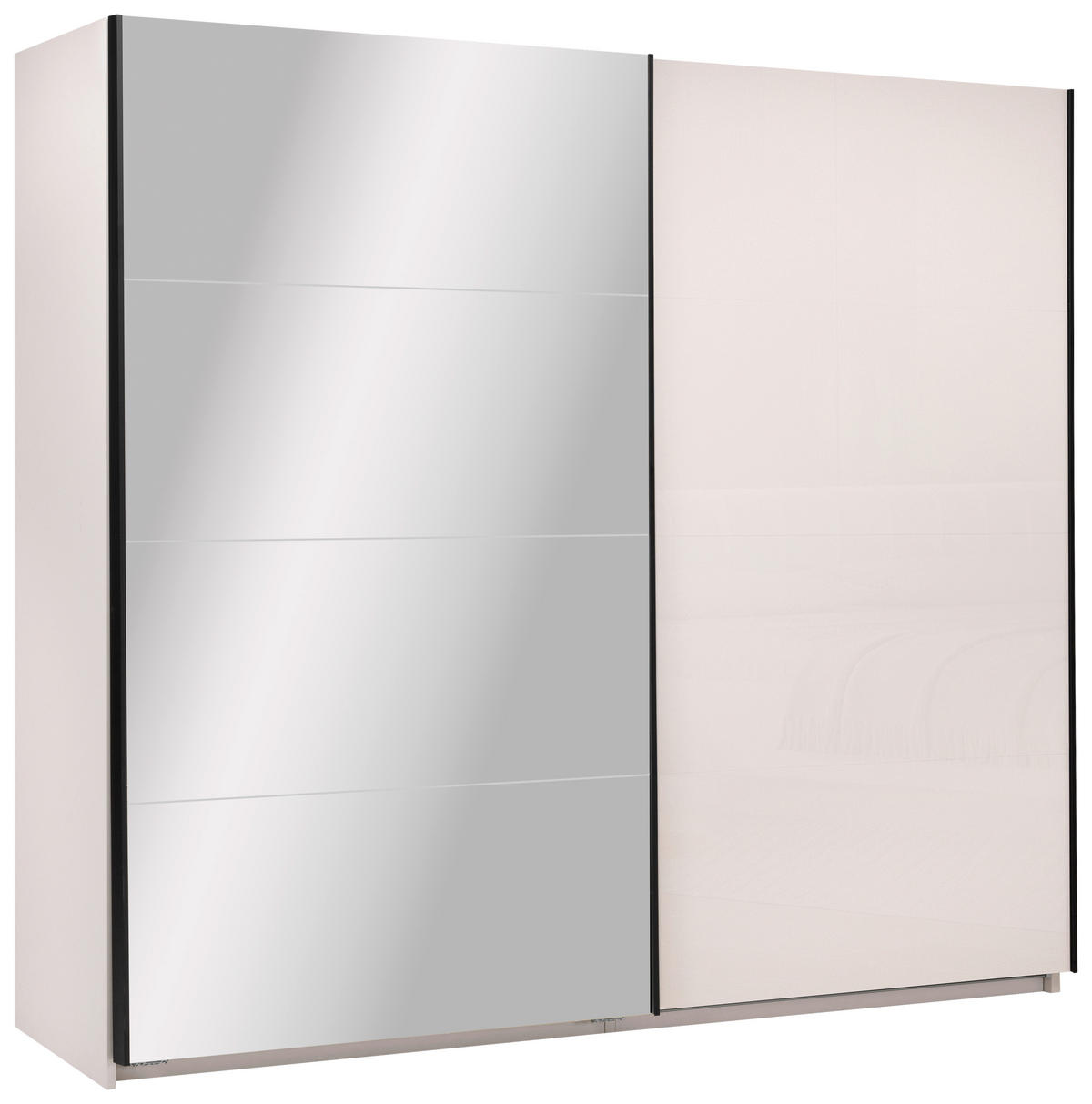 SCHIEBETÜRENSCHRANK 250/210/62 cm 2-türig  - Kaschmir/Schwarz, MODERN, Holzwerkstoff/Metall (250/210/62cm) - MID.YOU