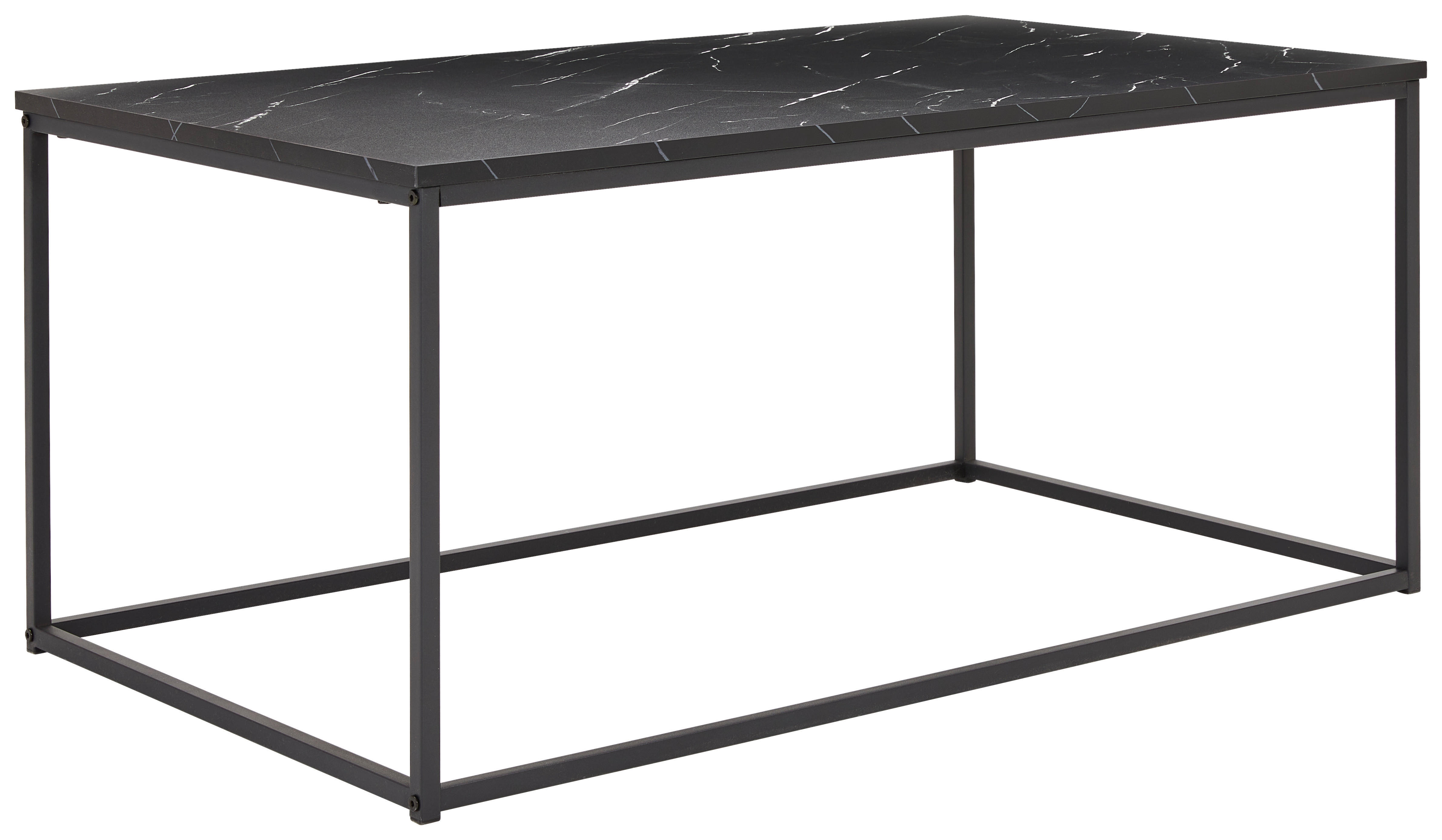 COUCHTISCH rechteckig Schwarz  - Schwarz, Design, Holzwerkstoff/Metall (100/45/60cm) - MID.YOU
