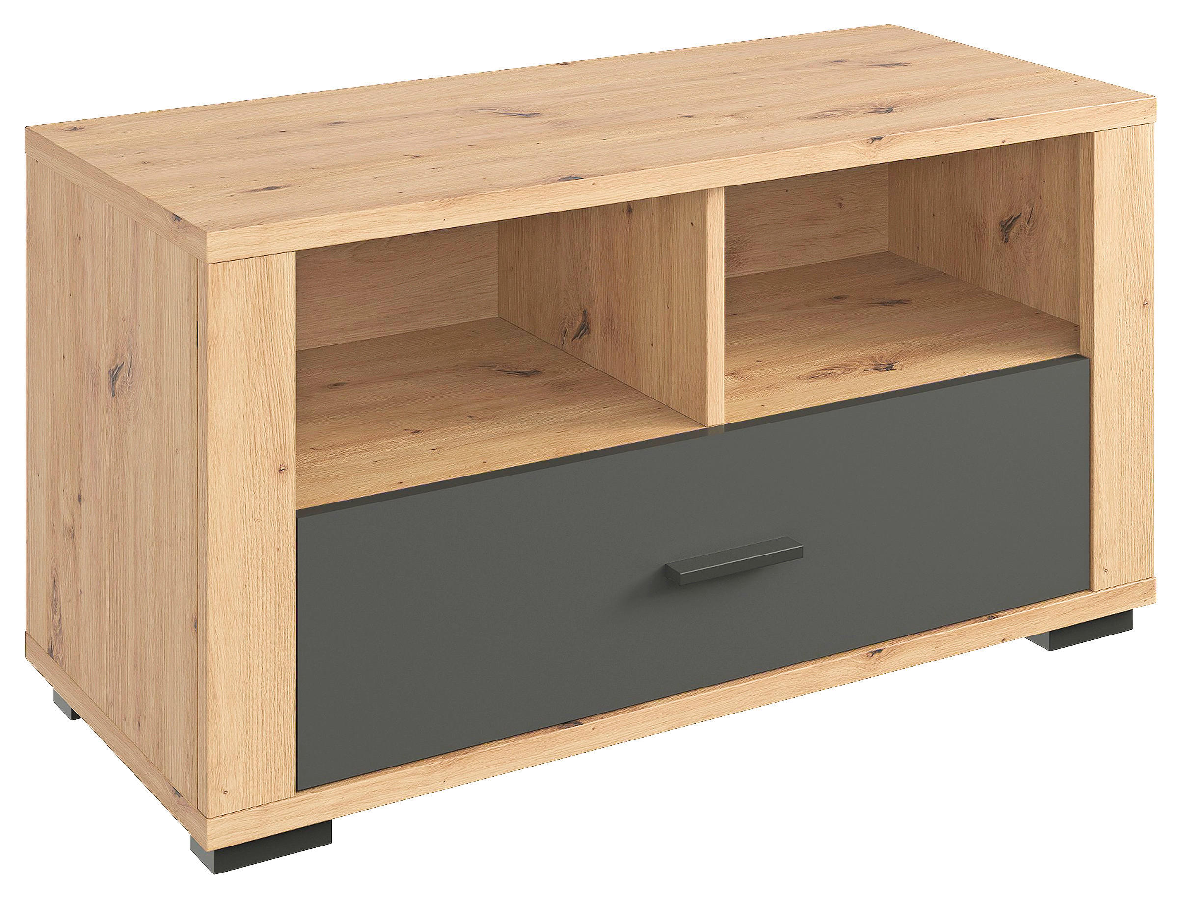 GARDEROBENBANK 85/45/38 cm  - Eichefarben/Anthrazit, Konventionell, Holzwerkstoff/Kunststoff (85/45/38cm) - Xora