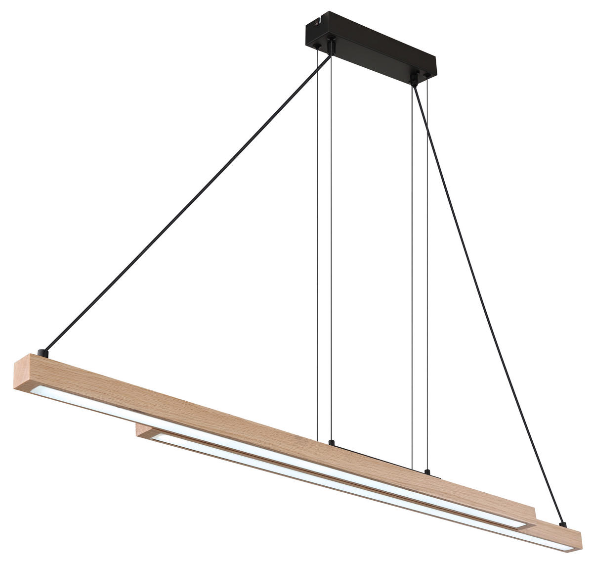 LED-HÄNGELEUCHTE 171/7/120 cm    - Dunkelbraun/Schwarz, Design, Kunststoff/Metall (171/7/120cm) - Globo