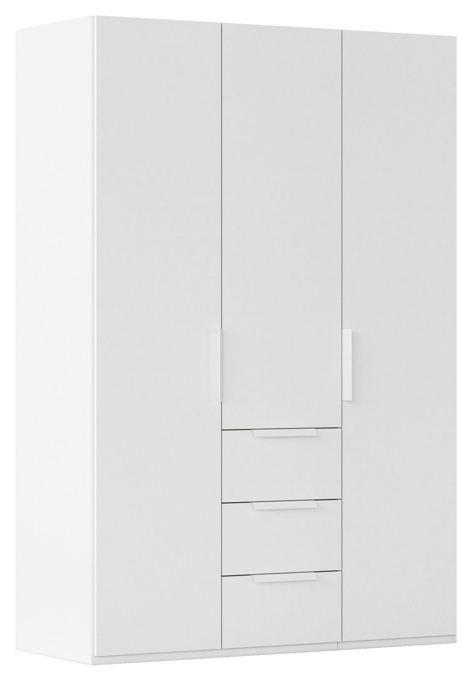 DREHTÜRENSCHRANK 151/223/61 cm,  in Weiß, 3-türig  - Weiß, Basics, Holzwerkstoff/Metall (151/223/61cm) - Novel