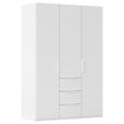 DREHTÜRENSCHRANK 151/223/61 cm,  in Weiß, 3-türig  - Weiß, Basics, Holzwerkstoff/Metall (151/223/61cm) - Novel